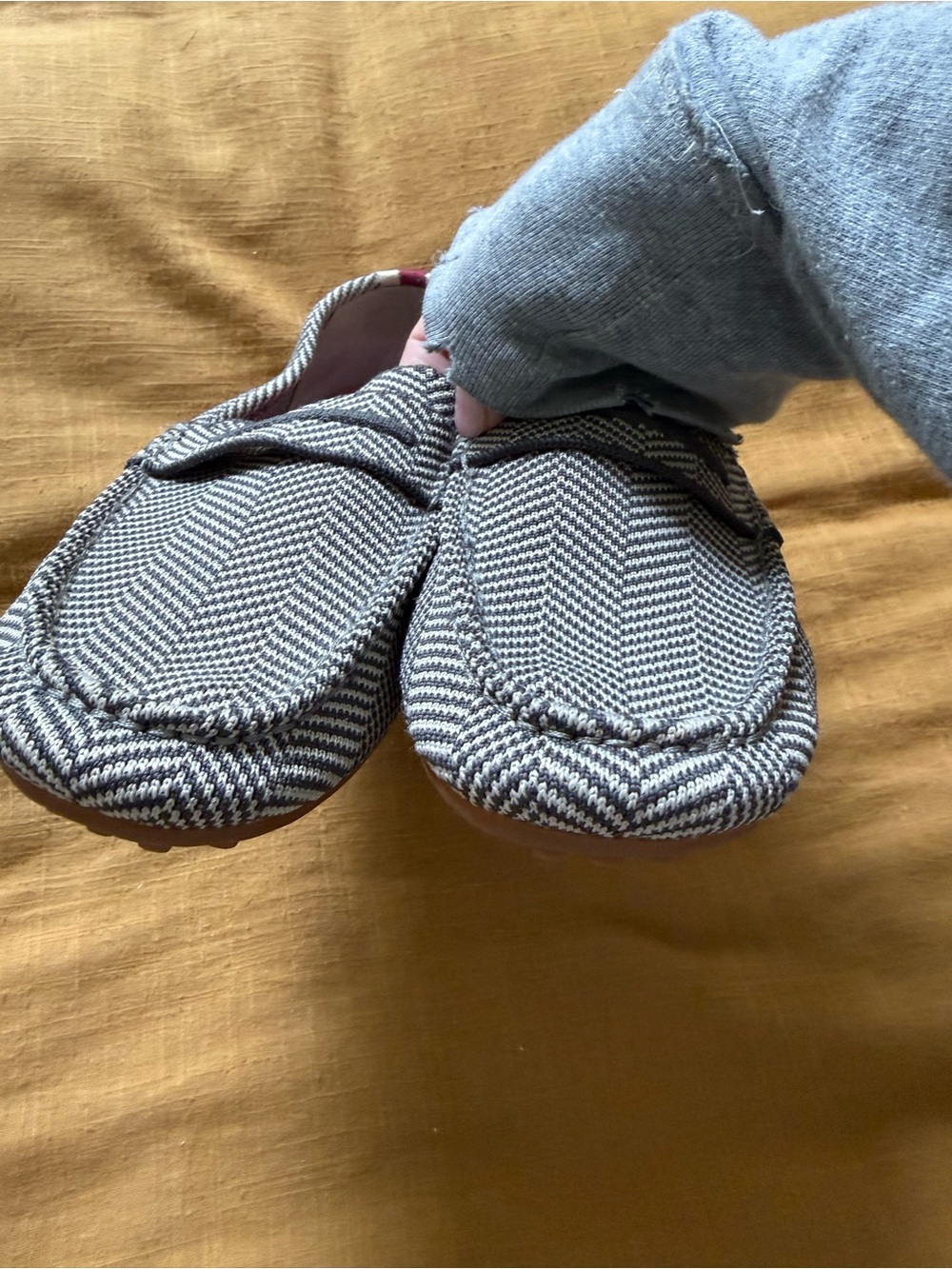 Rothy's Women’s Grey Herringbone Slip-On Loafers - Picture 4 of 8